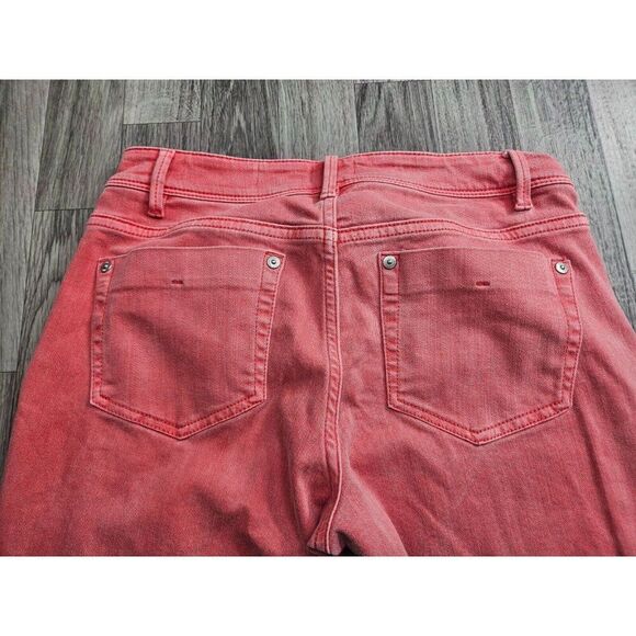 J. Jill Womens Size 2 Petite Pockets Authentic Fit Slim Ankle Pink Denim Jeans - Picture 3 of 13